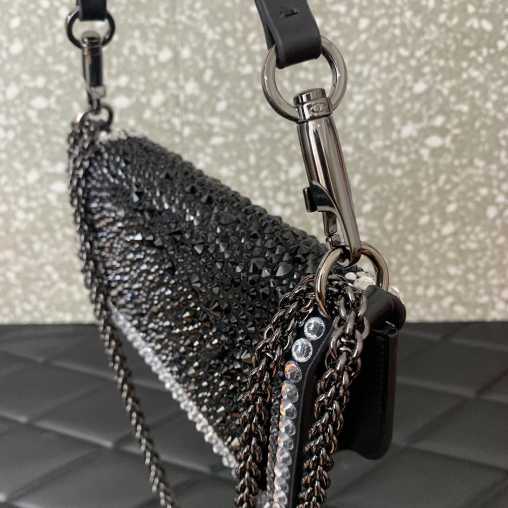 Crystal-Embellished Crossbody Bag